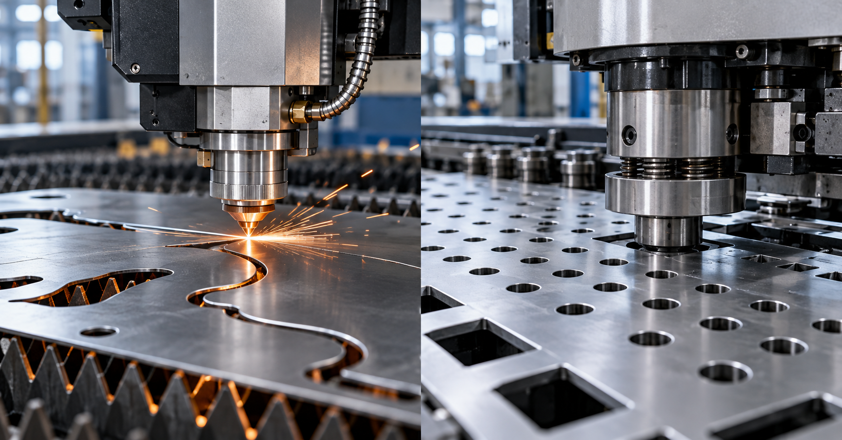 Laserschneiden oder Stanzen? Welches Verfahren passt zu Ihrem Blechteil?